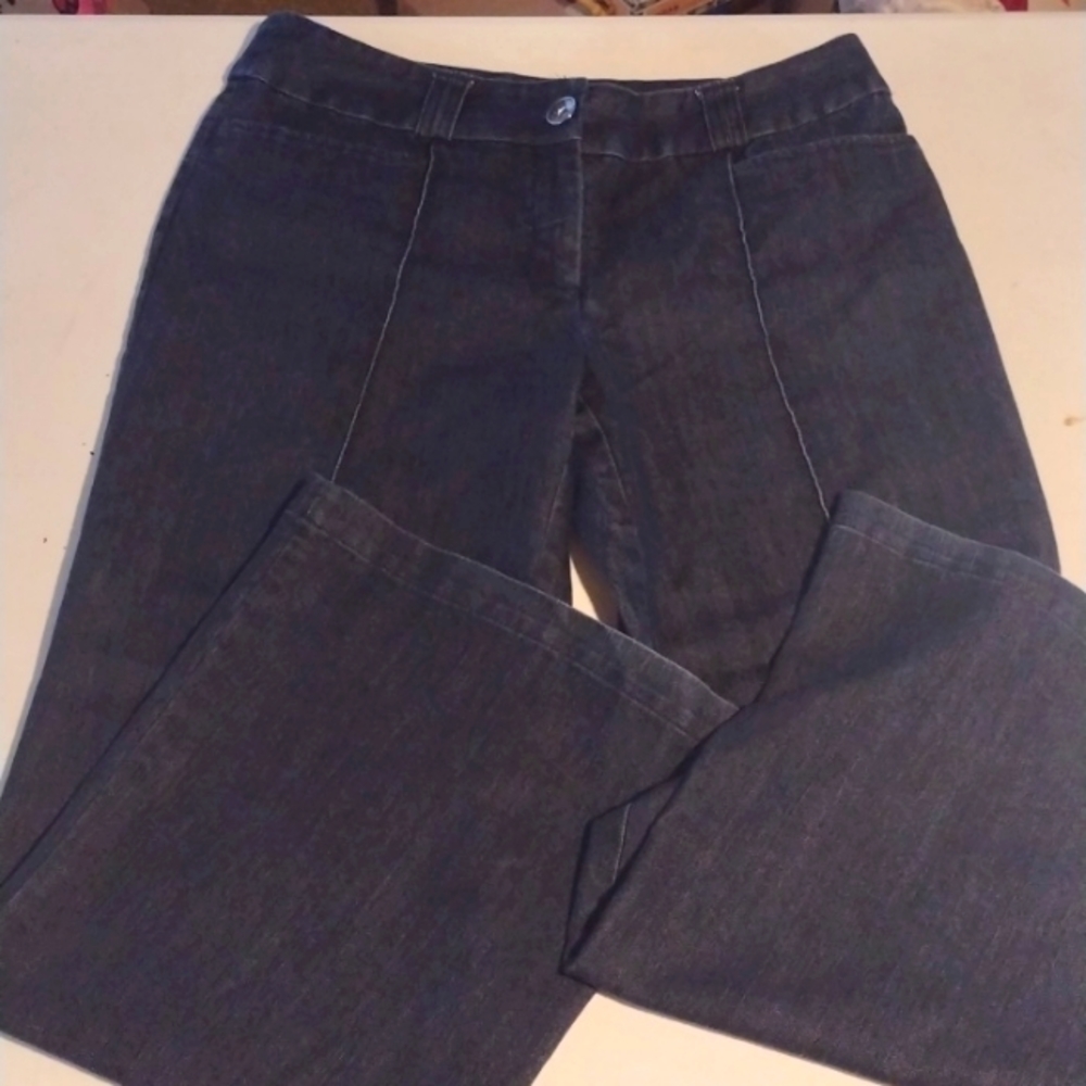 Dalia collection size 10 flare leg dark denim jeans